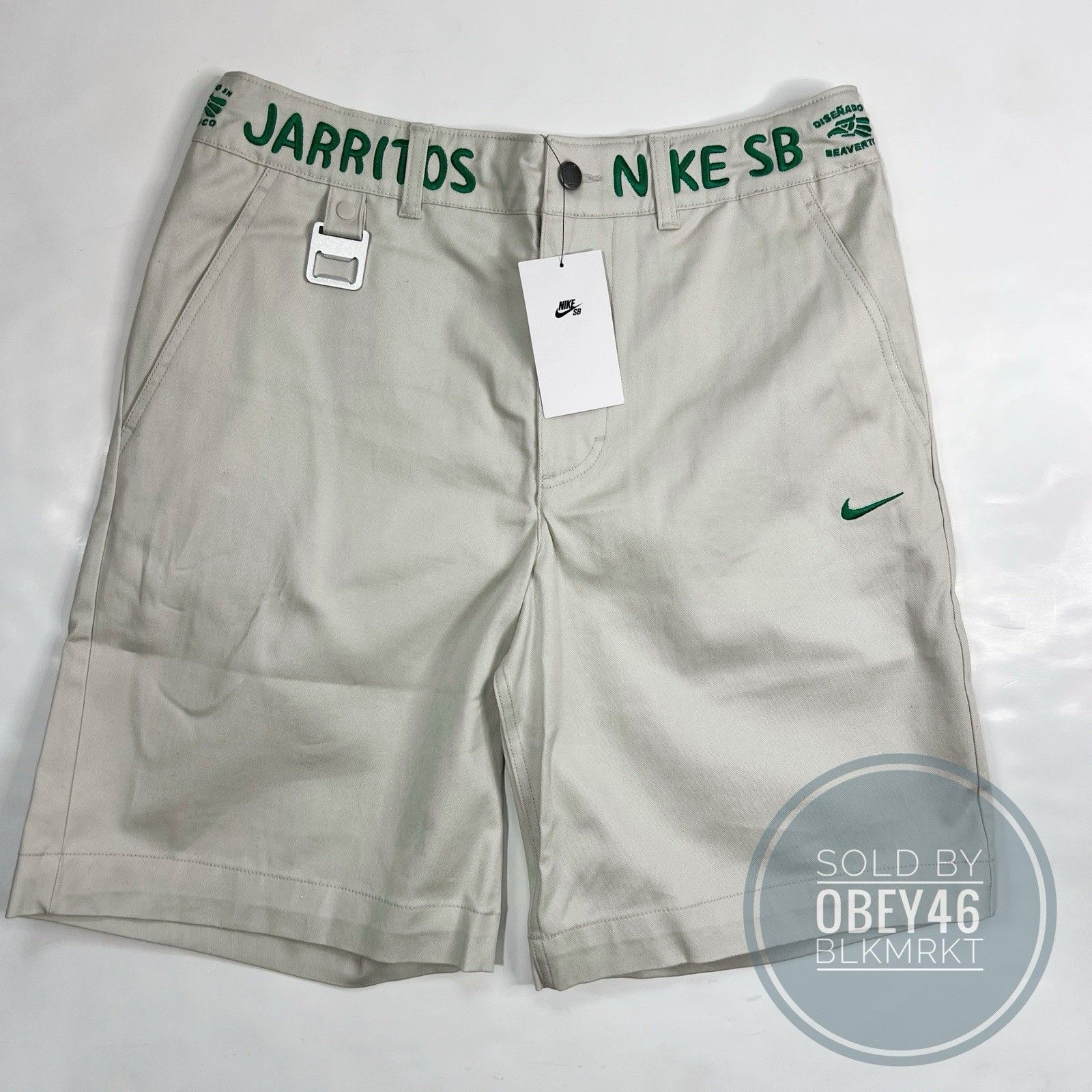 Nike Sb Jarritos Chino Shorts Tan Khaki Dv9071-072 Mens 32